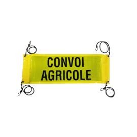 GELBE PLANE FILM KLASSE B + SCHWARZE MARKIERUNG LANDWIRTSCHAFTLICHER KONVOI 1200x40mm